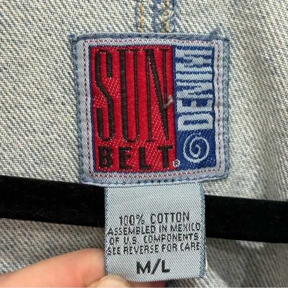 Vintage Sunbelt Jean/ Denim Long Sleeve Duster Cardigan Trench Coat Size M/L - Picture 7 of 12